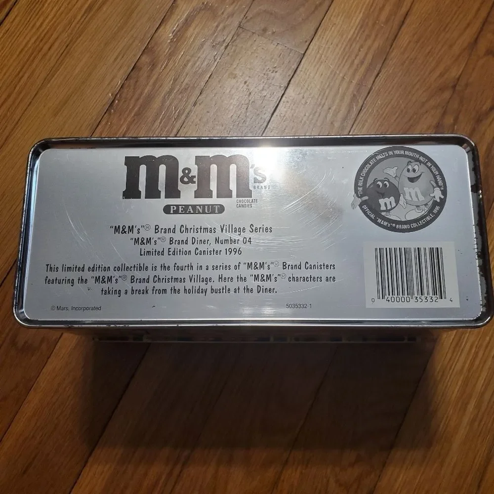 M&M's brand Christmas‎ village series number 4 limited edition vtg diner tin